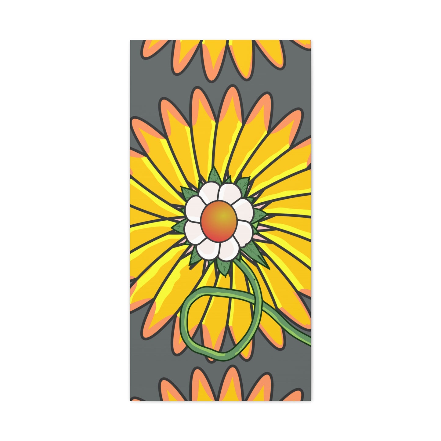 Cartoon Style Flower Abstract - Classic Canvas