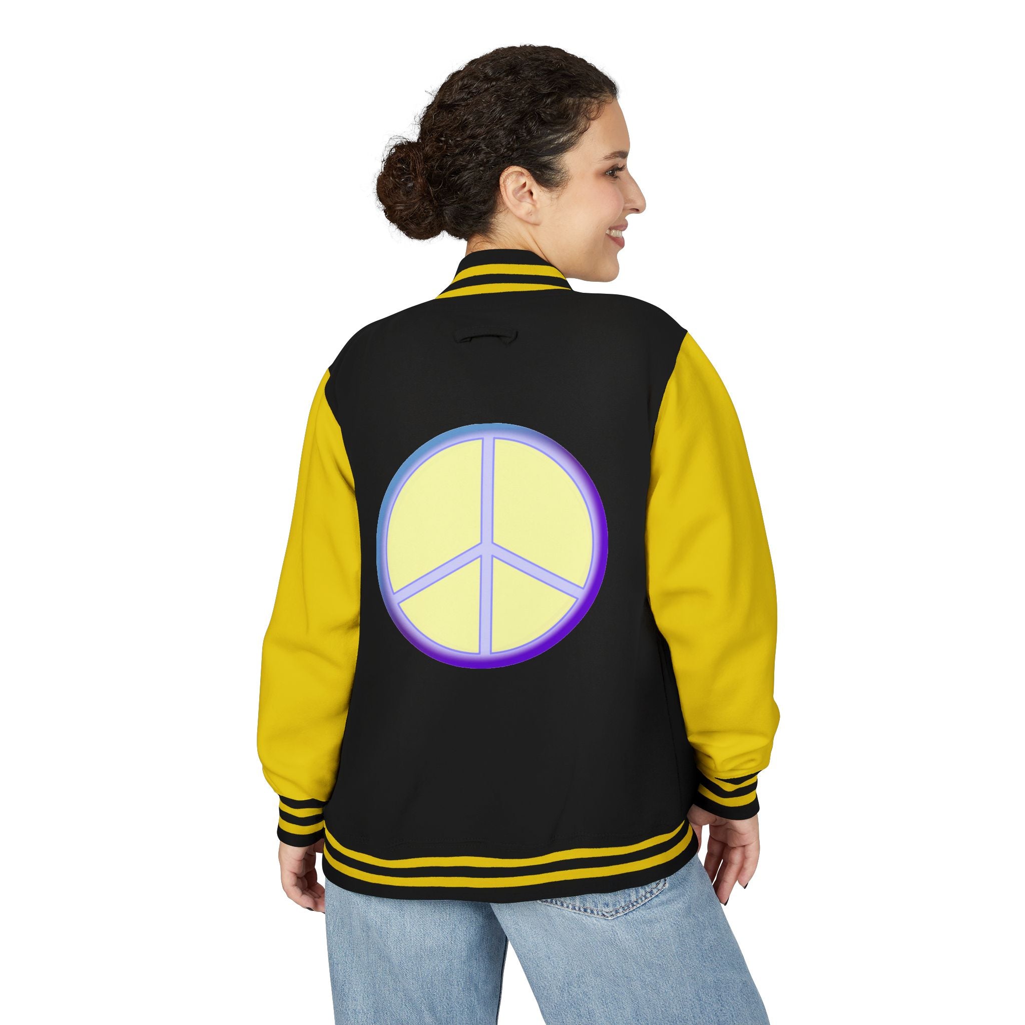 Letterman Jacket with Peace Design