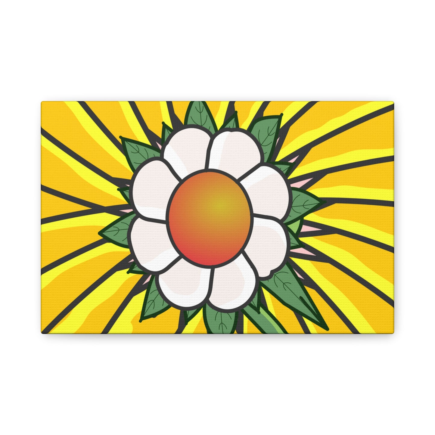 Cartoon Style Flower Abstract - Classic Canvas