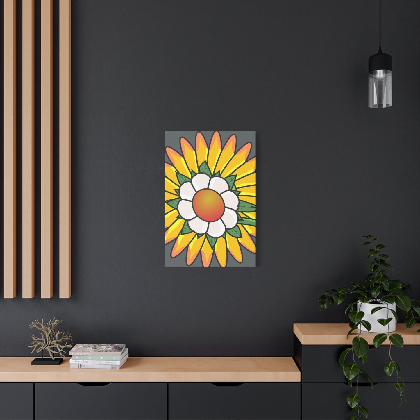 Cartoon Style Flower Abstract - Classic Canvas