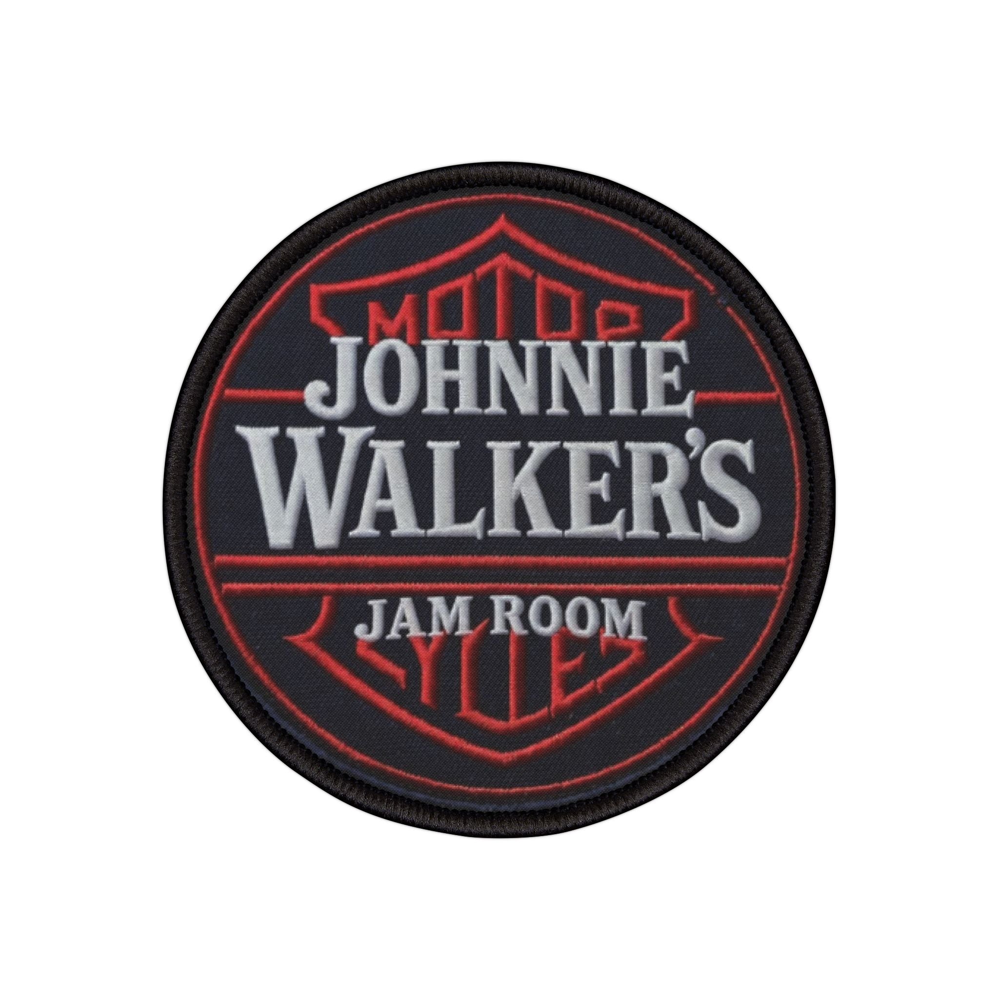 Iron-On Patch - Johnnie Walker Jam Room - Harley Davidson Style