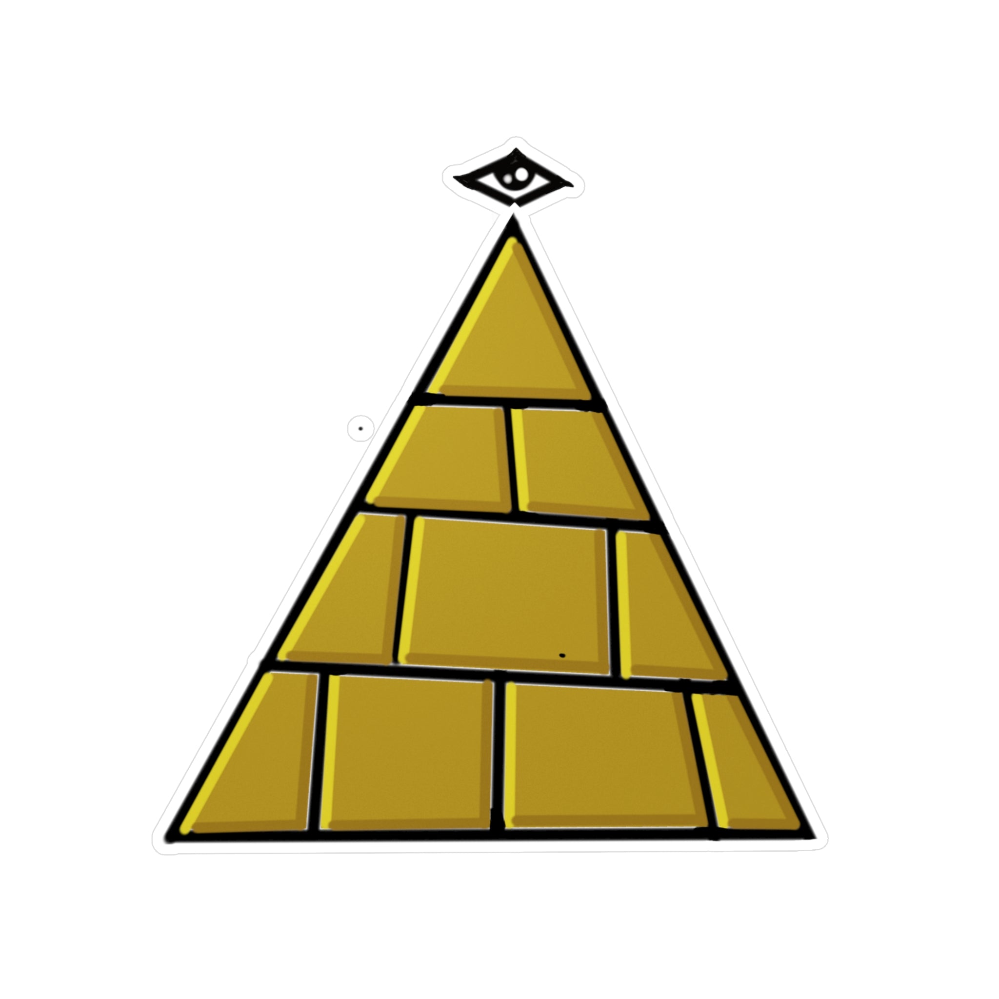 All-Seeing Eye Vinyl Sticker — Minimal Graphic Kiss-Cut Decal