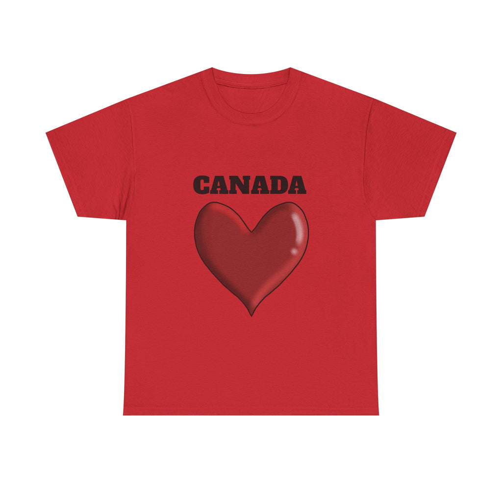 Unisex Heavy Cotton Tee - I Love Canada Graphic Tee