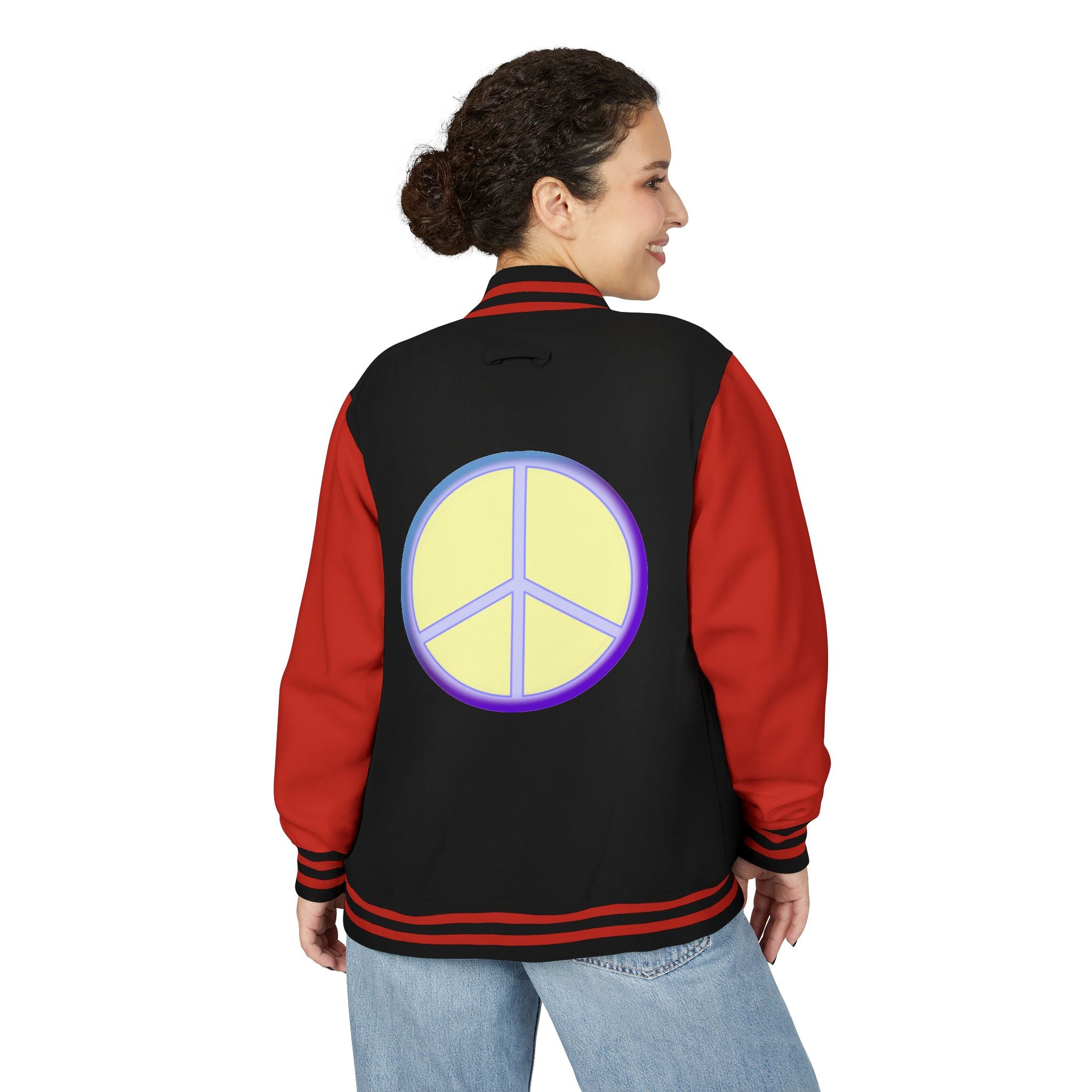 Letterman Jacket with Peace Design