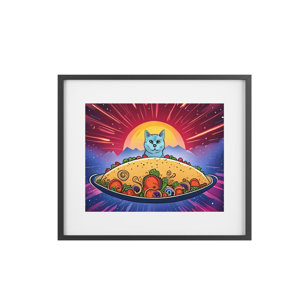 Matte Poster - Cat Taco Cartoon