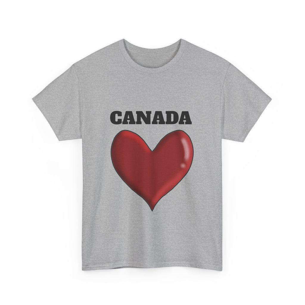 Unisex Heavy Cotton Tee - I Love Canada Graphic Tee