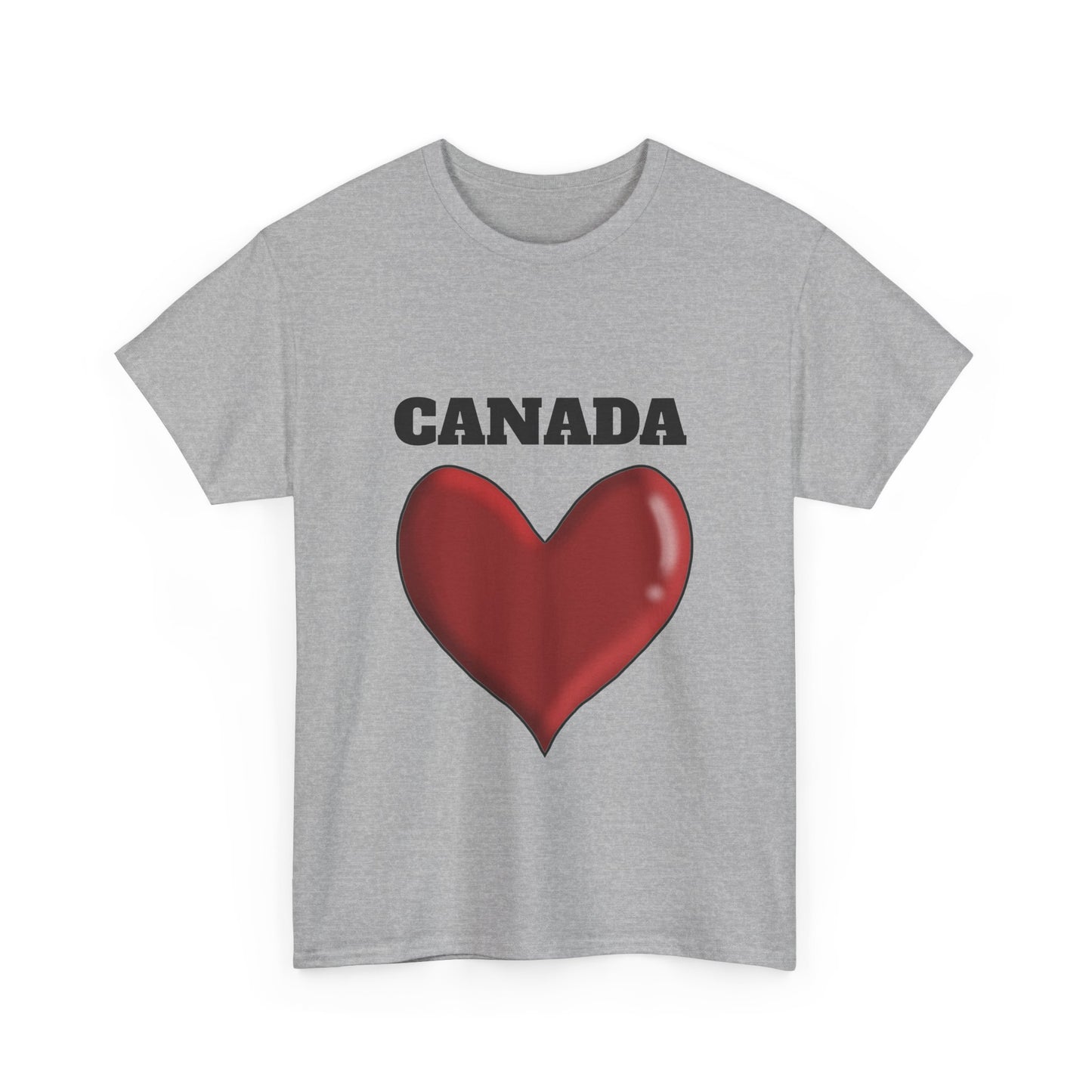 Unisex Heavy Cotton Tee - I Love Canada Graphic Tee