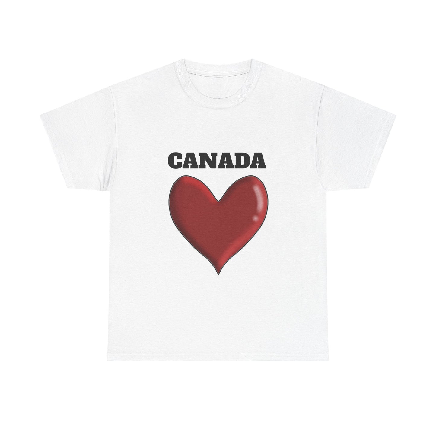 Unisex Heavy Cotton Tee - I Love Canada Graphic Tee