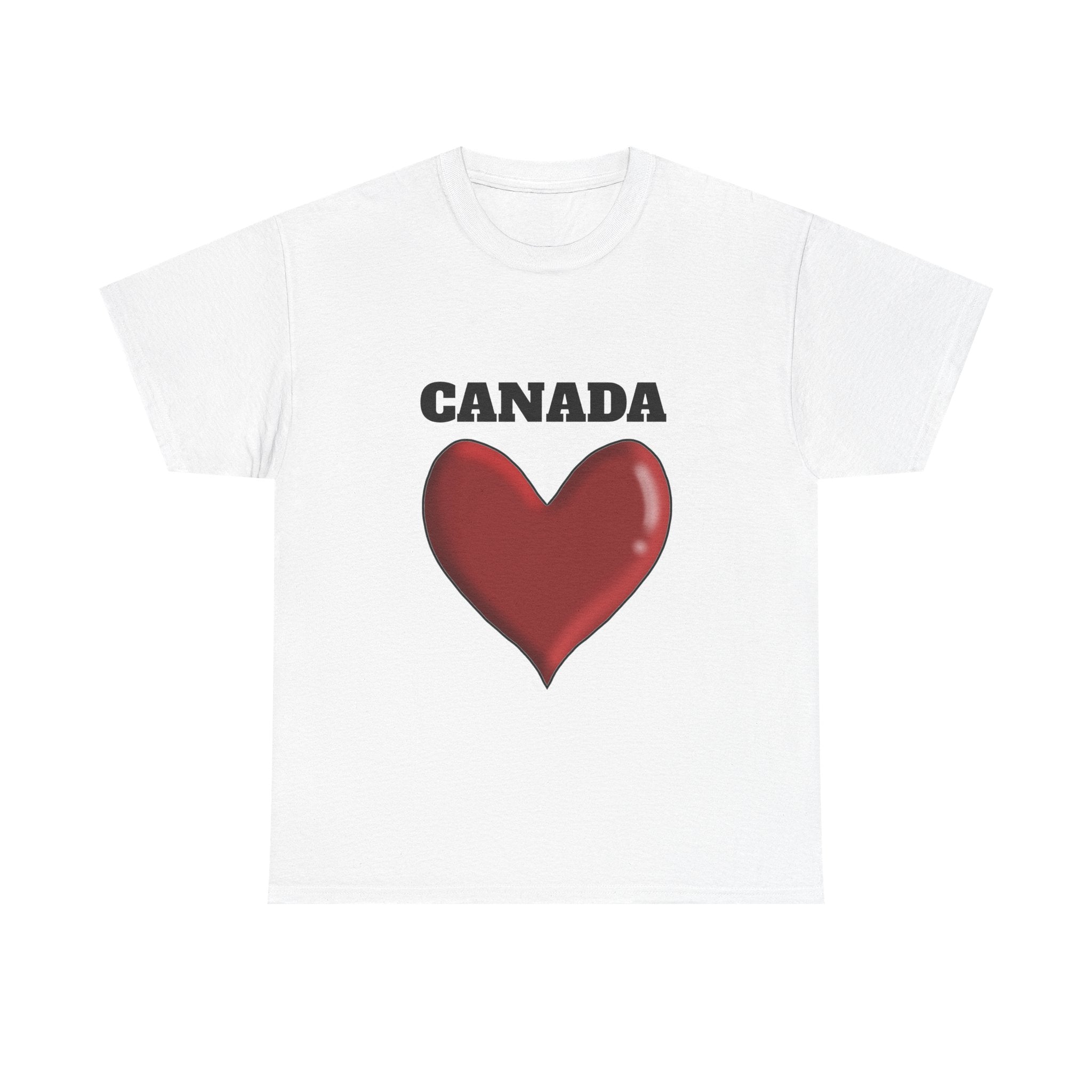 Unisex Heavy Cotton Tee - I Love Canada Graphic Tee