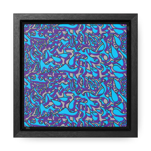 Blue Abstract - Gallery Canvas Wraps, Square Frame