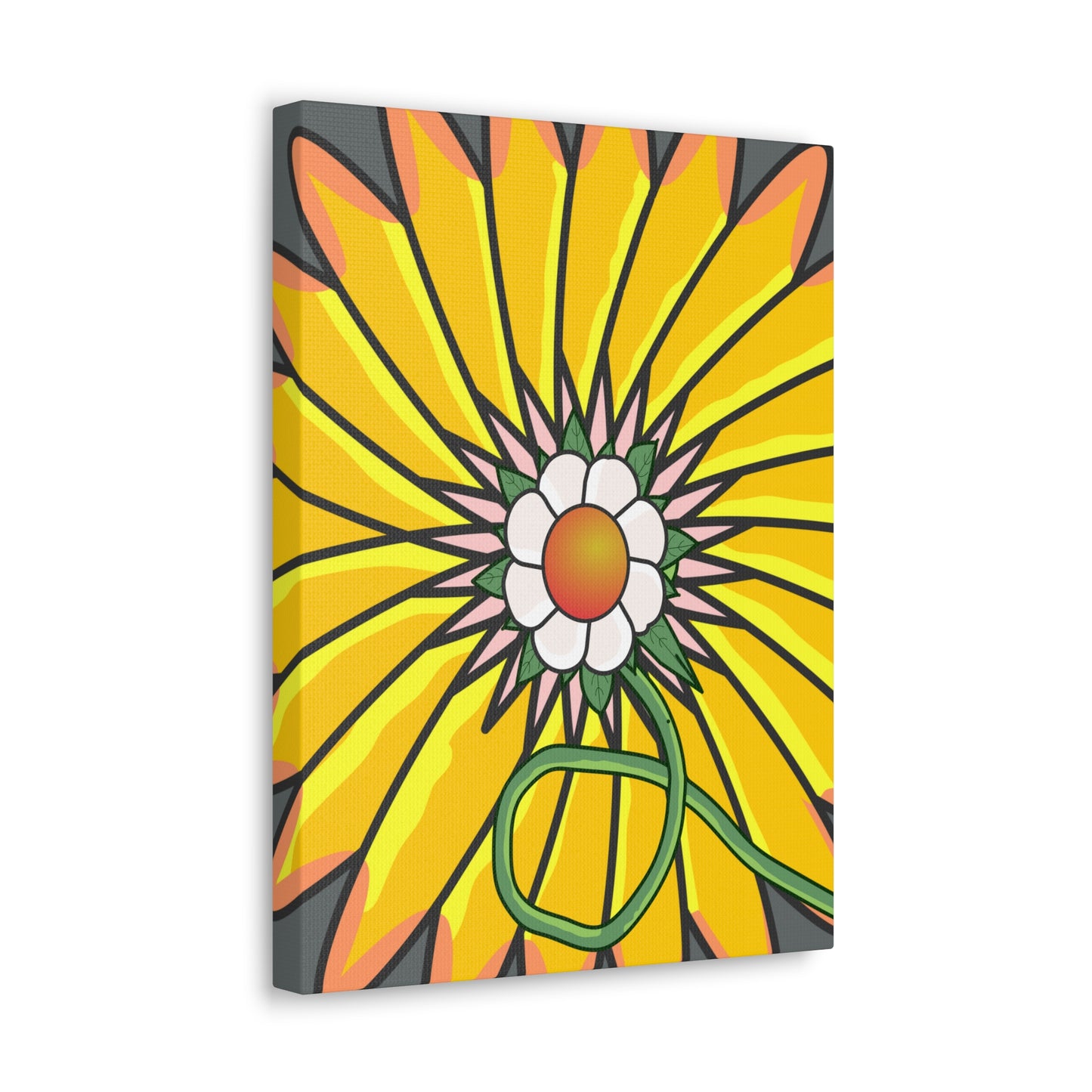 Cartoon Style Flower Abstract - Classic Canvas