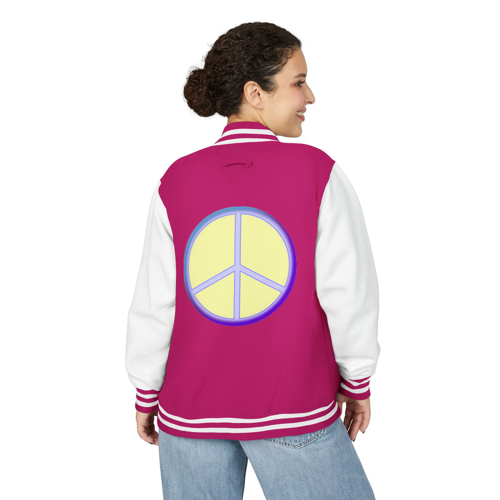 Letterman Jacket with Peace Design