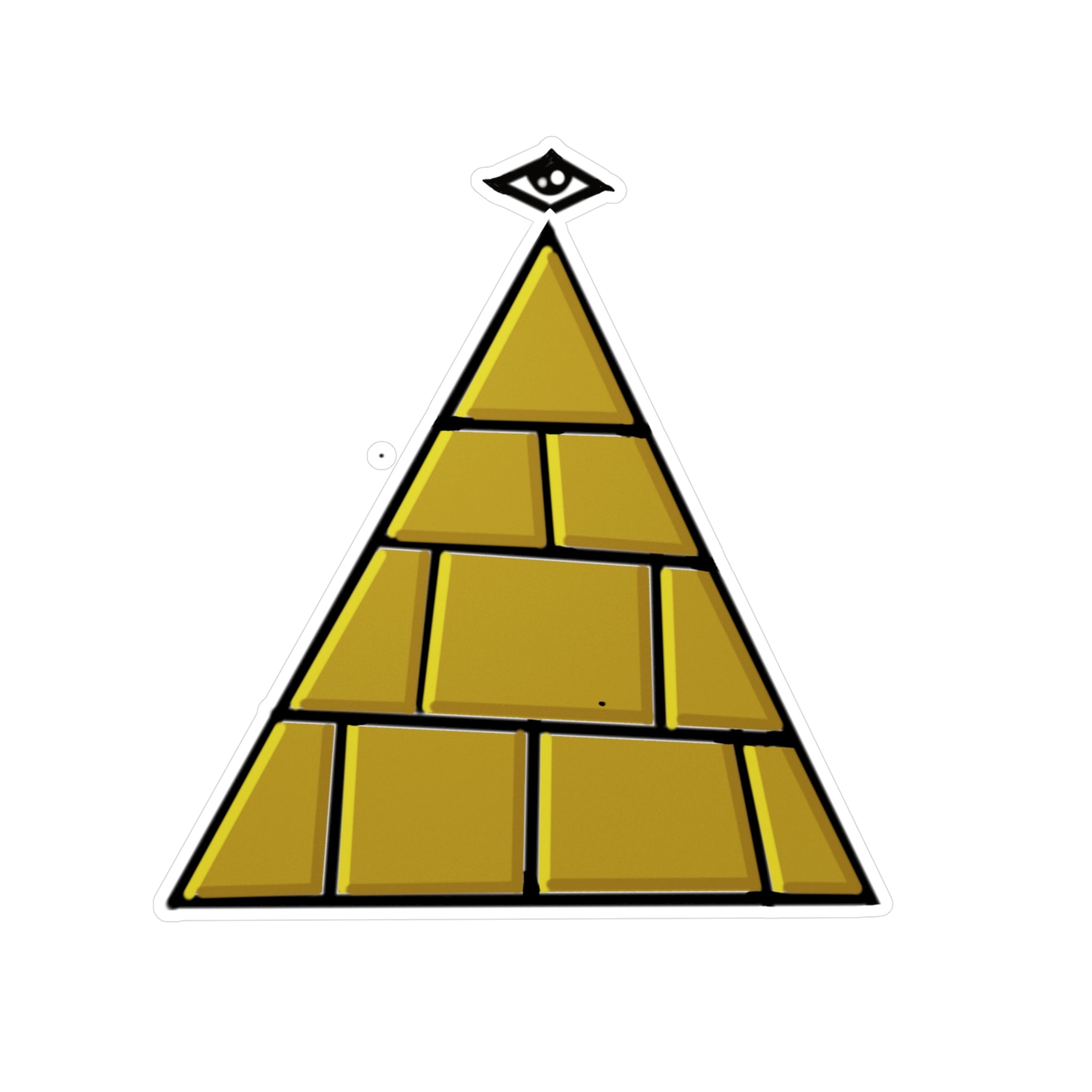 All-Seeing Eye Vinyl Sticker — Minimal Graphic Kiss-Cut Decal