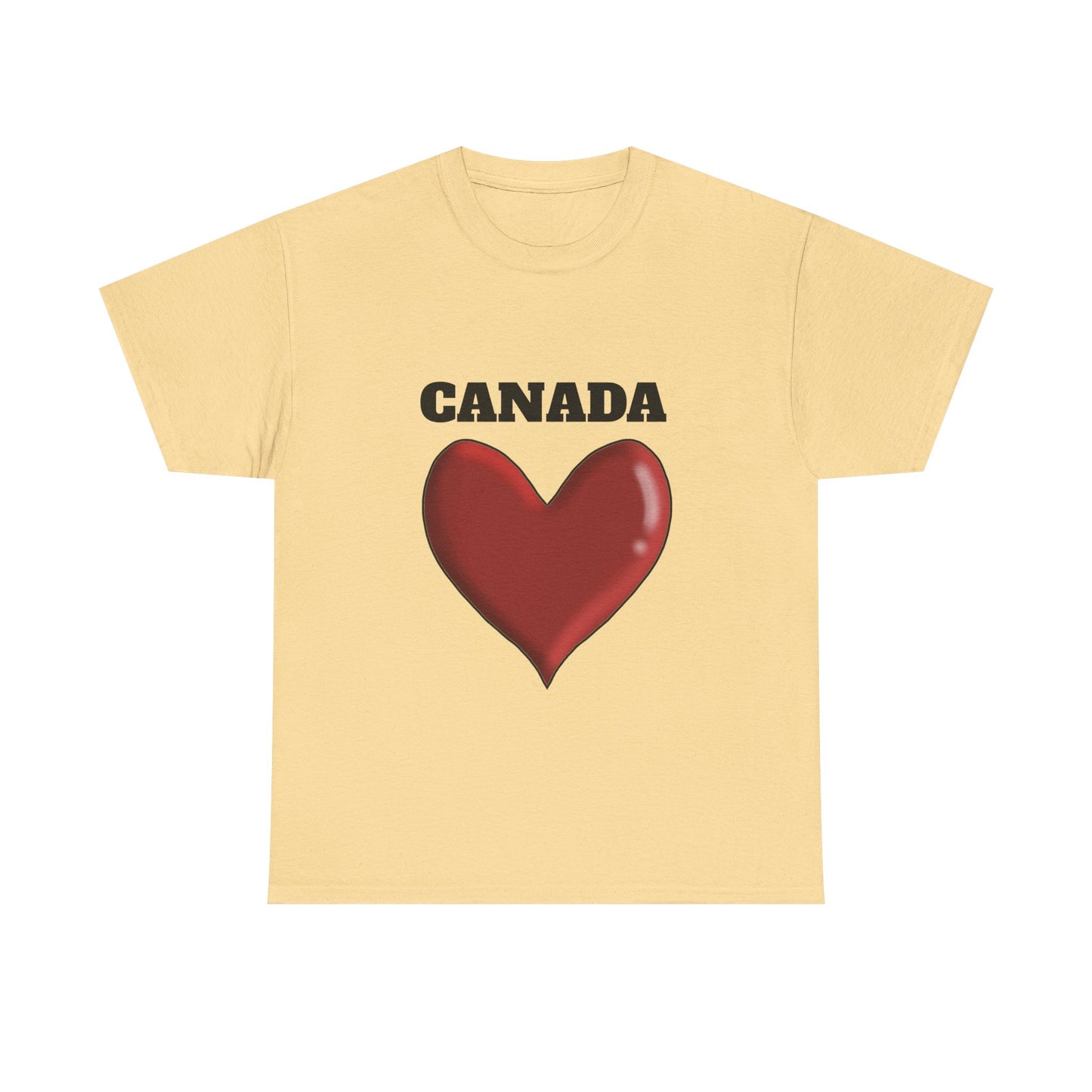 Unisex Heavy Cotton Tee - I Love Canada Graphic Tee