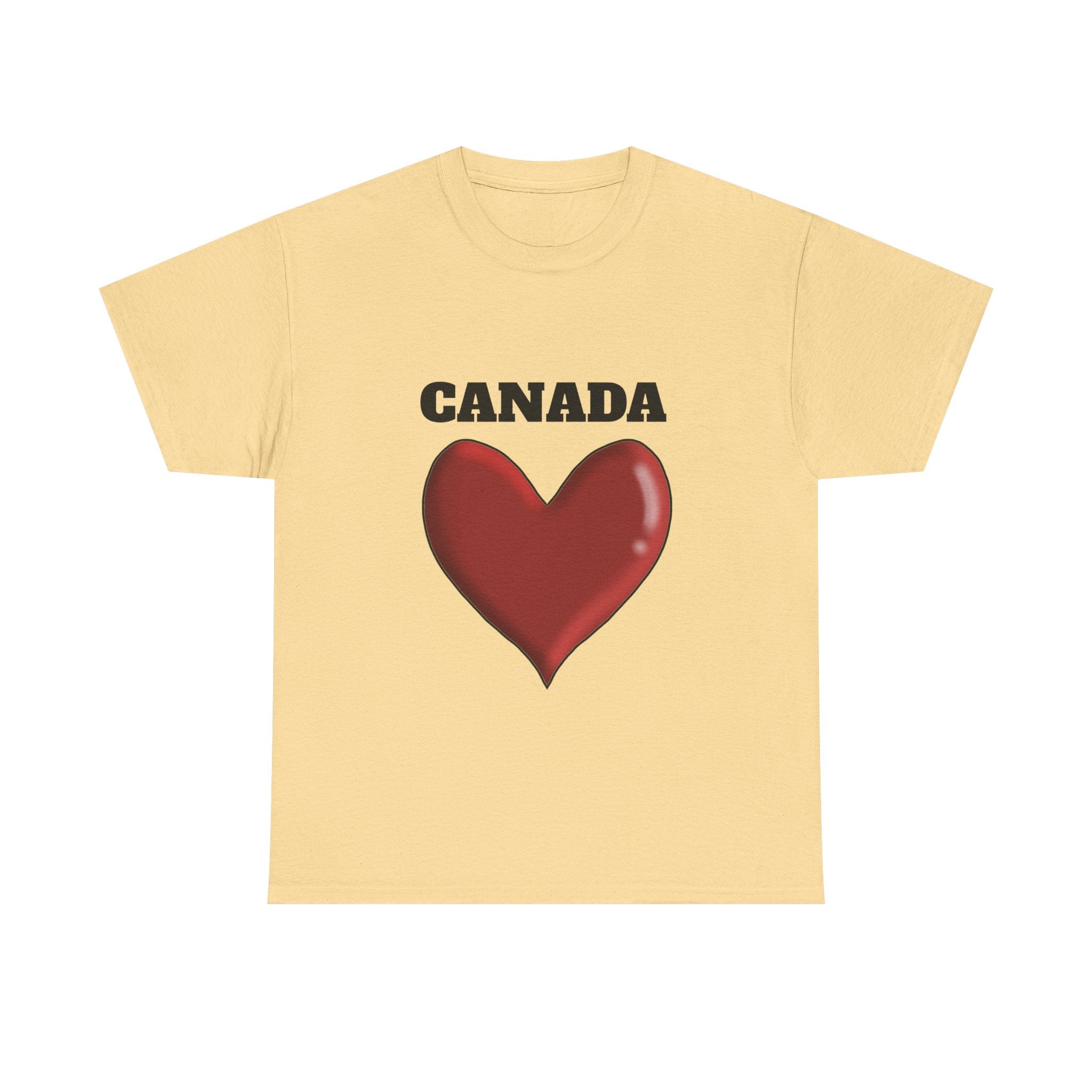 Unisex Heavy Cotton Tee - I Love Canada Graphic Tee