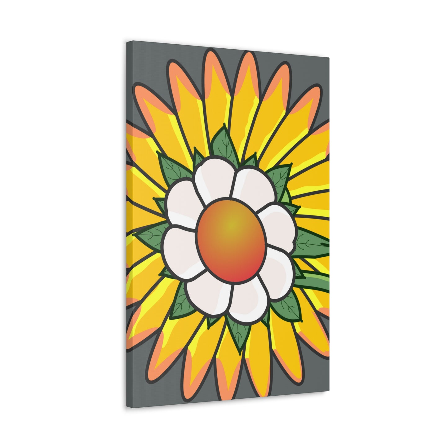 Cartoon Style Flower Abstract - Classic Canvas