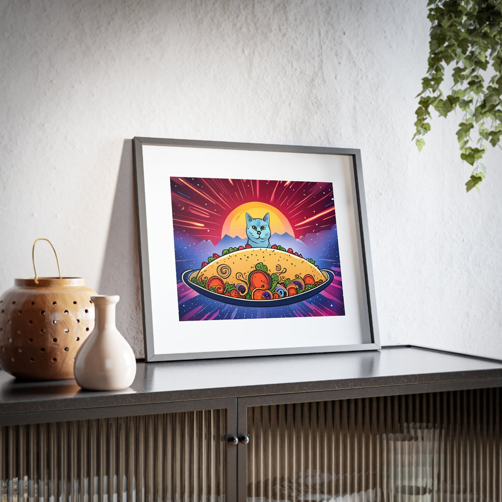 Matte Poster - Cat Taco Cartoon