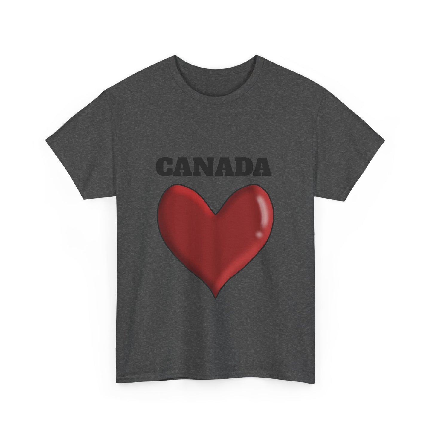 Unisex Heavy Cotton Tee - I Love Canada Graphic Tee