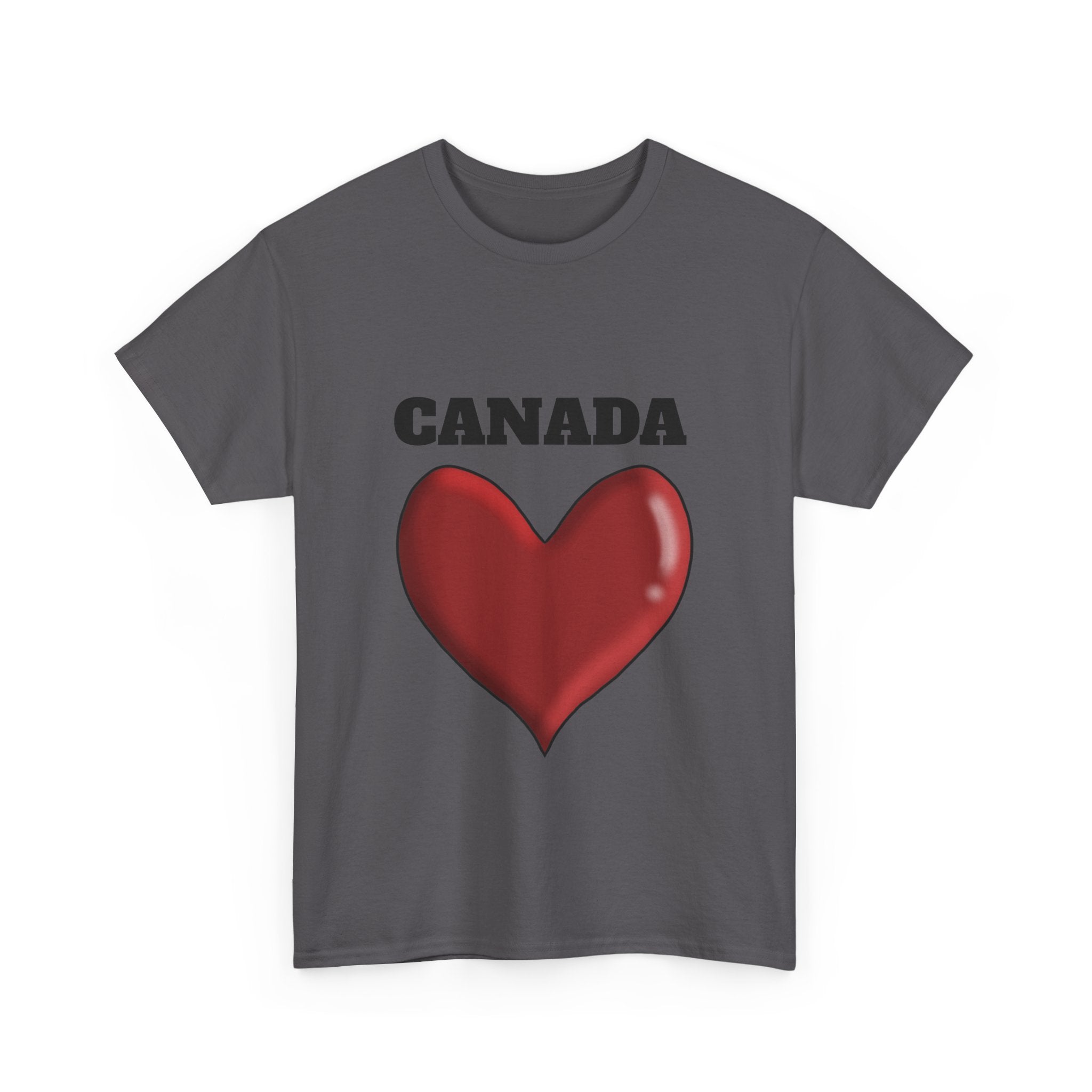Unisex Heavy Cotton Tee - I Love Canada Graphic Tee