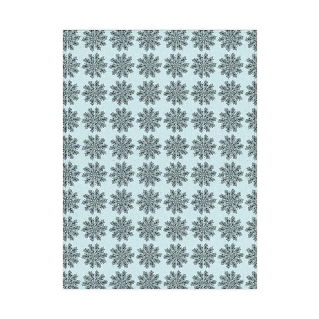 Blue Mandala Toddler Blanket -Soothing Nursery Throw