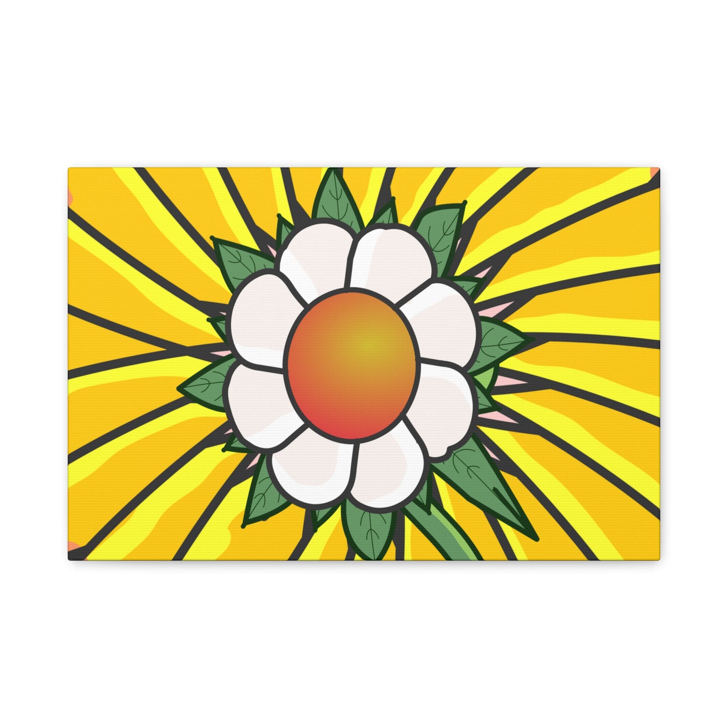 Cartoon Style Flower Abstract - Classic Canvas