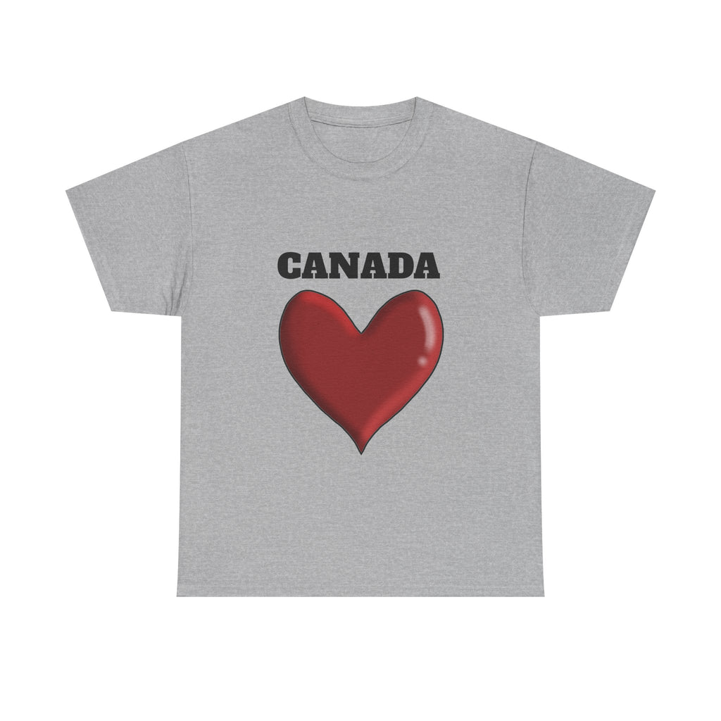 Unisex Heavy Cotton Tee - I Love Canada Graphic Tee