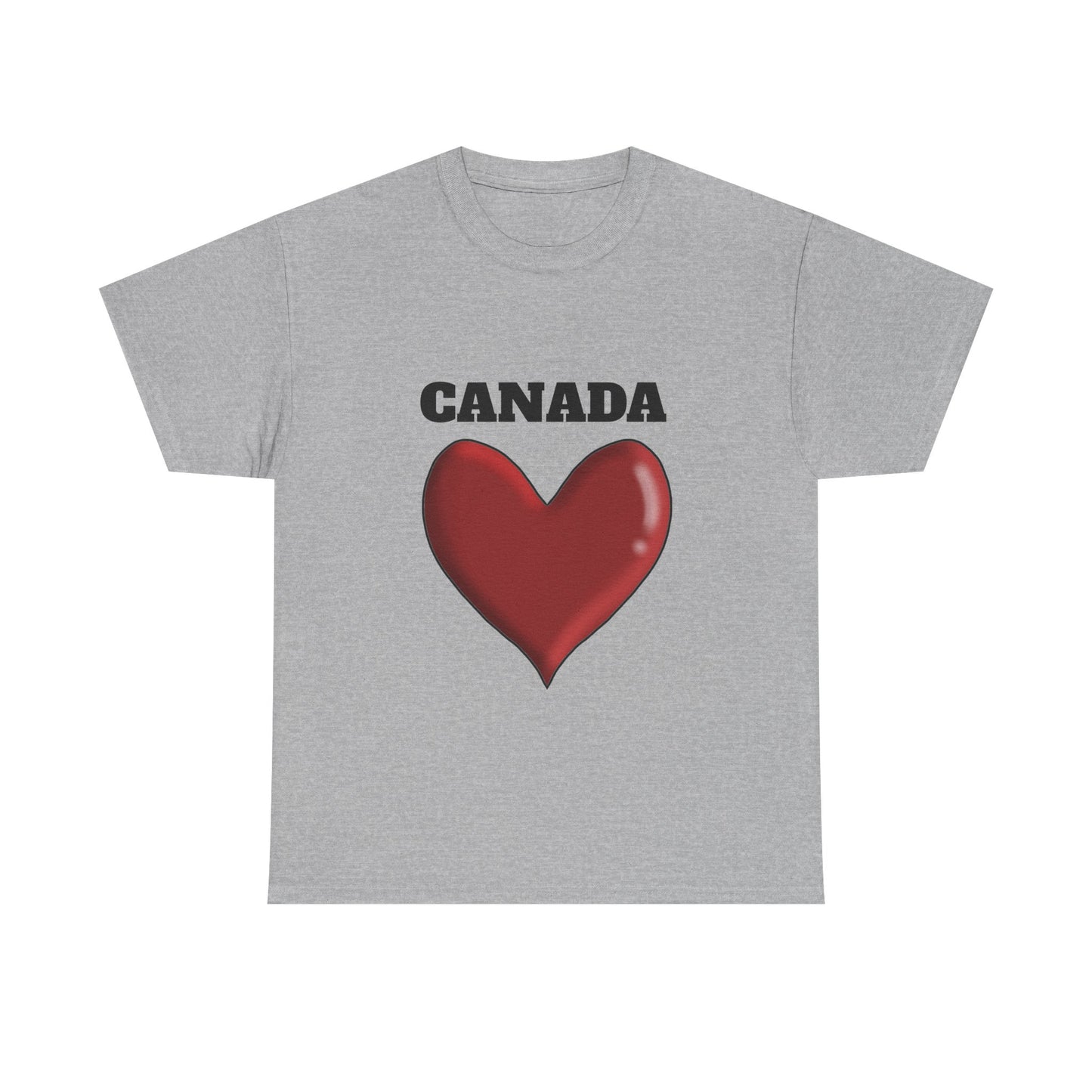 Unisex Heavy Cotton Tee - I Love Canada Graphic Tee