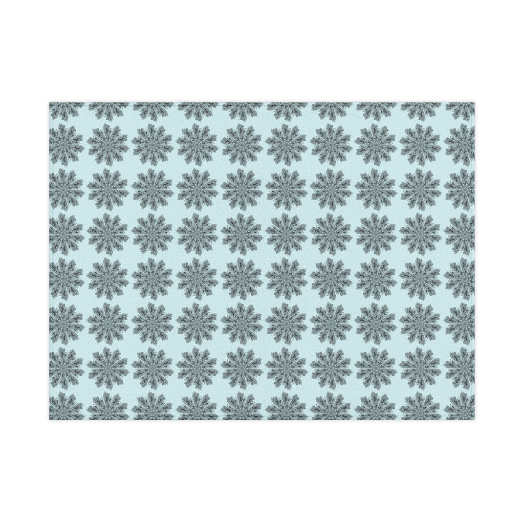 Blue Mandala Toddler Blanket -Soothing Nursery Throw