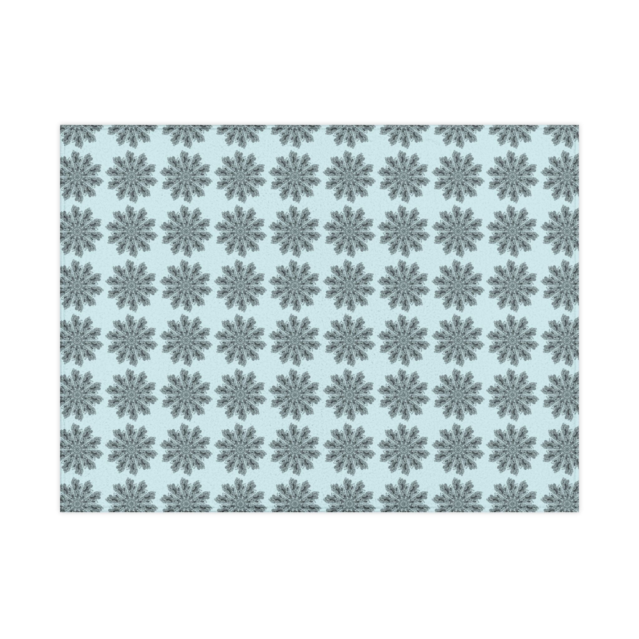 Blue Mandala Toddler Blanket -Soothing Nursery Throw