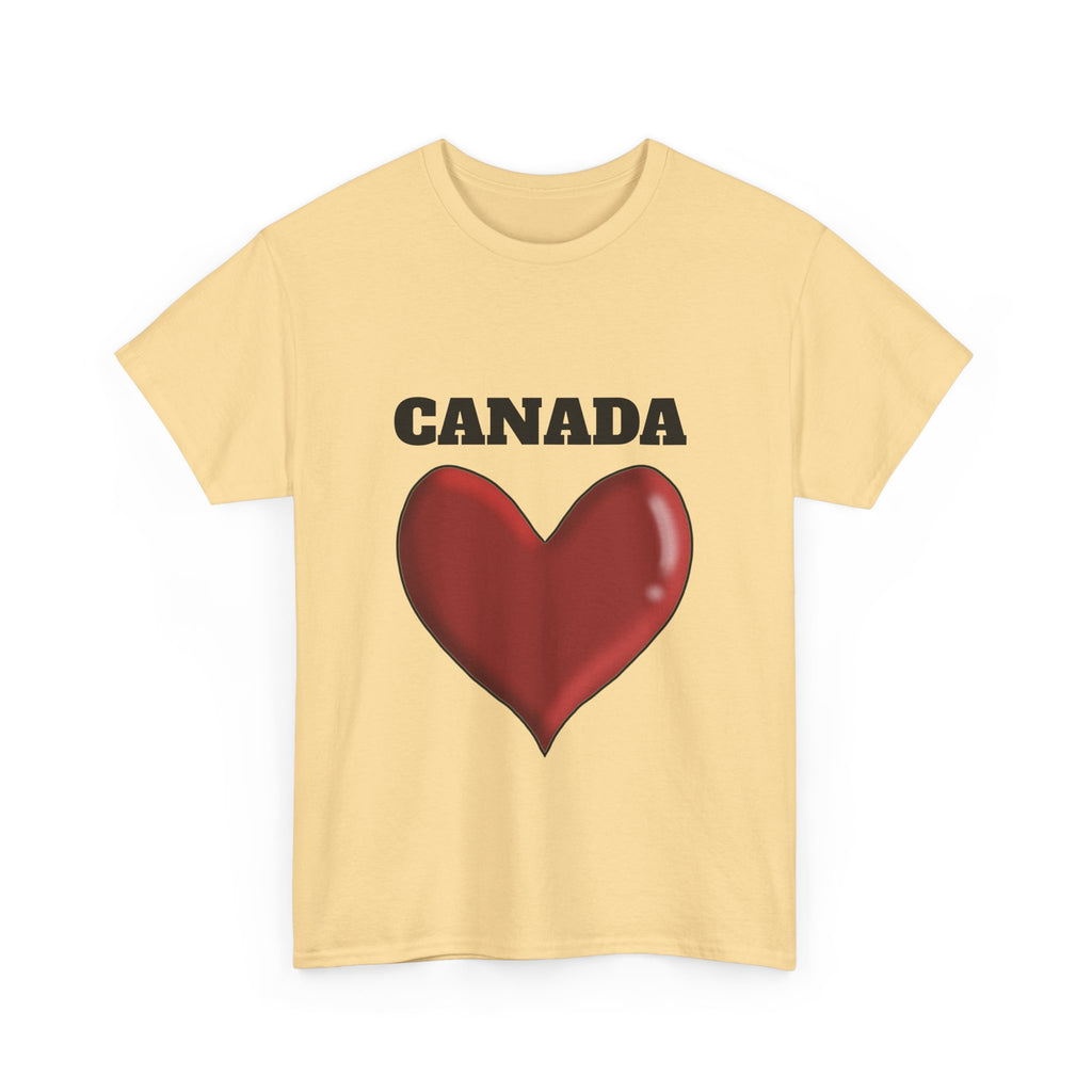 Unisex Heavy Cotton Tee - I Love Canada Graphic Tee