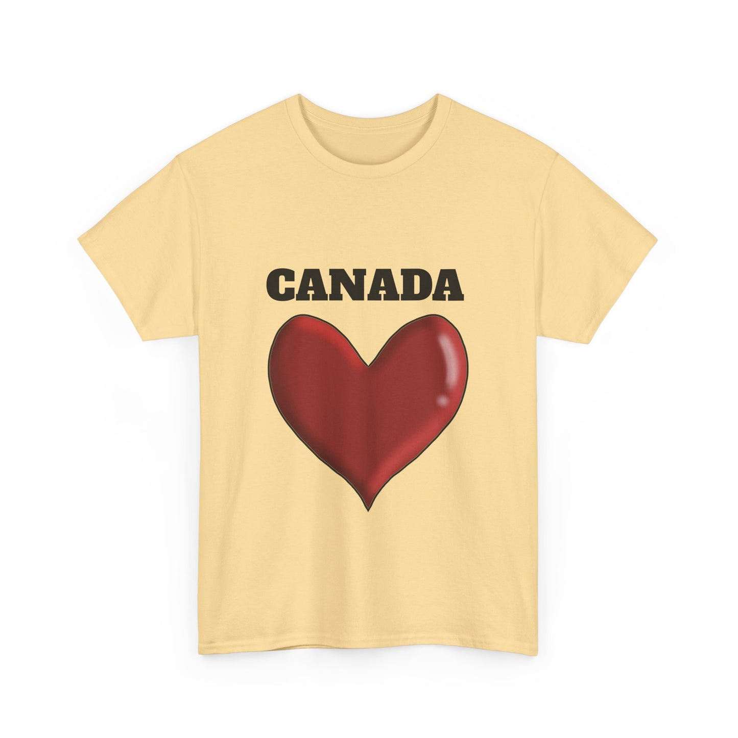 Unisex Heavy Cotton Tee - I Love Canada Graphic Tee