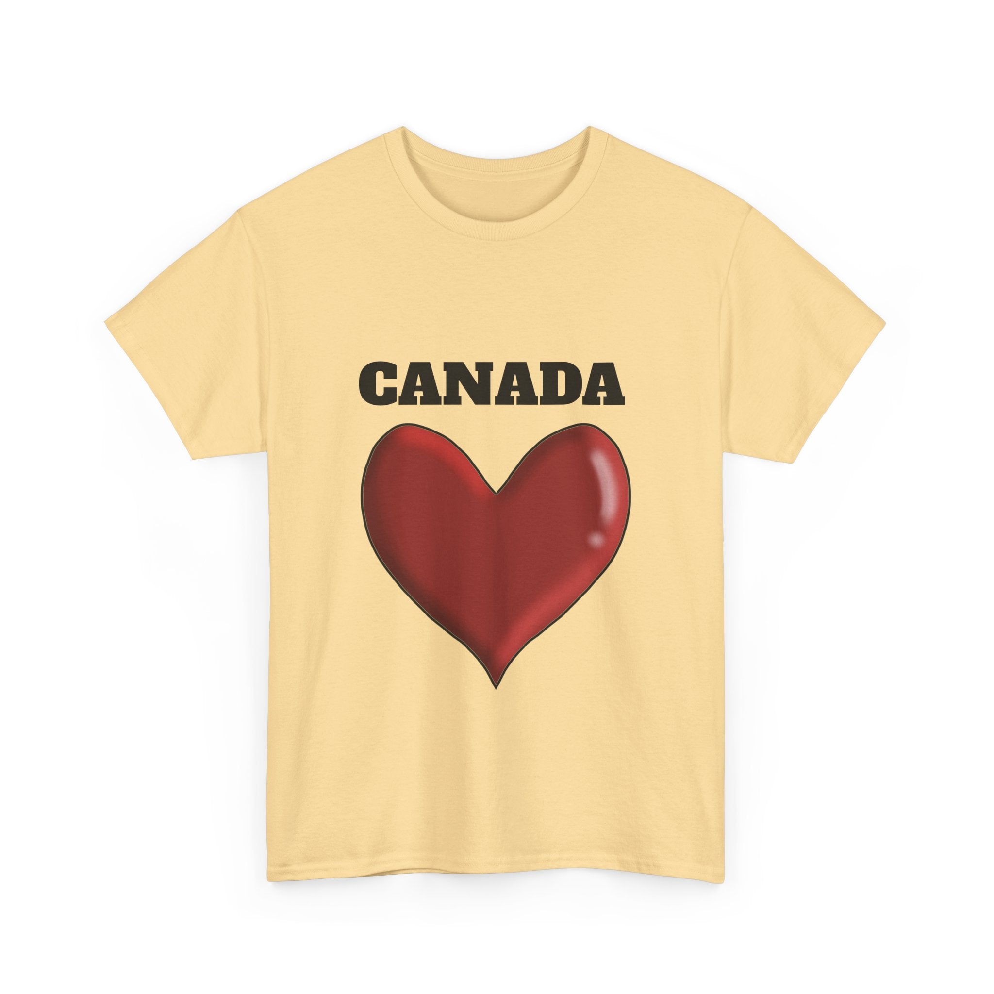 Unisex Heavy Cotton Tee - I Love Canada Graphic Tee