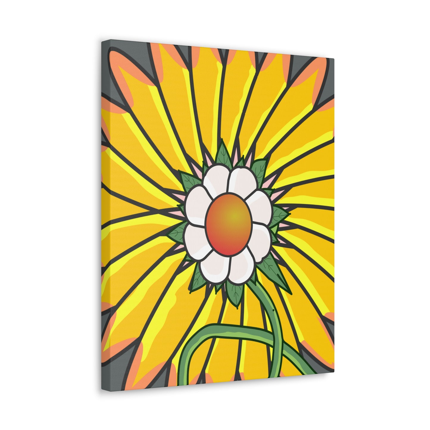 Cartoon Style Flower Abstract - Classic Canvas