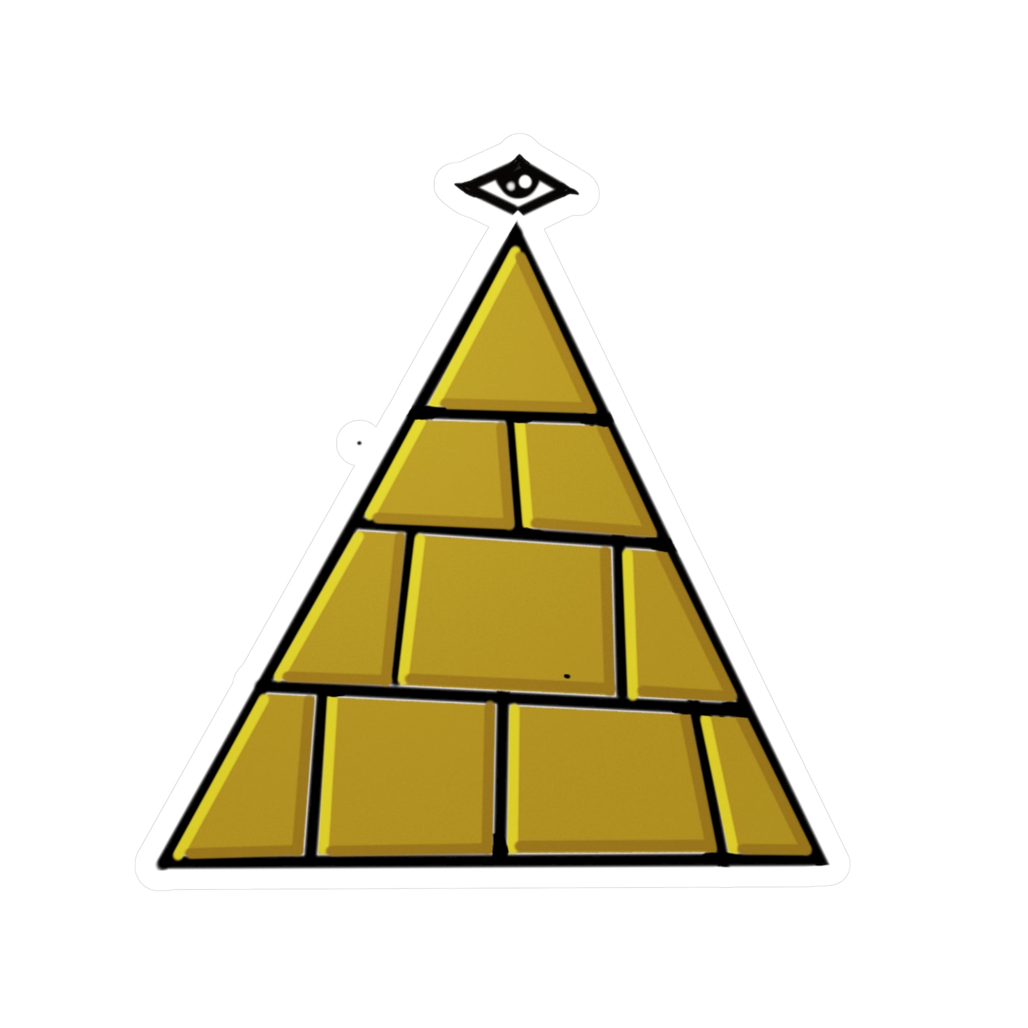 All-Seeing Eye Vinyl Sticker — Minimal Graphic Kiss-Cut Decal