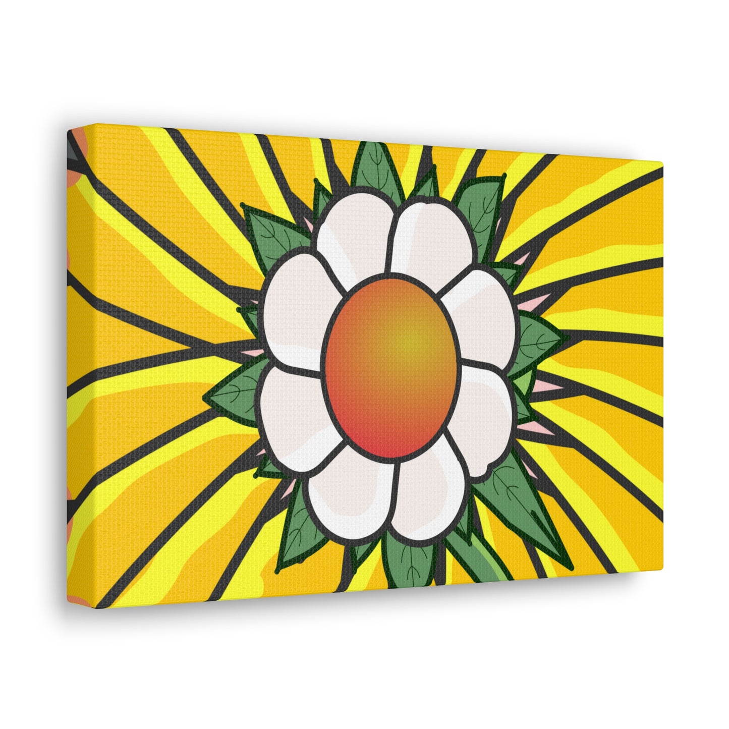 Cartoon Style Flower Abstract - Classic Canvas