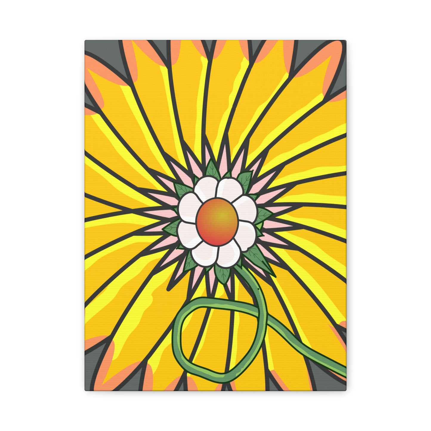 Cartoon Style Flower Abstract - Classic Canvas