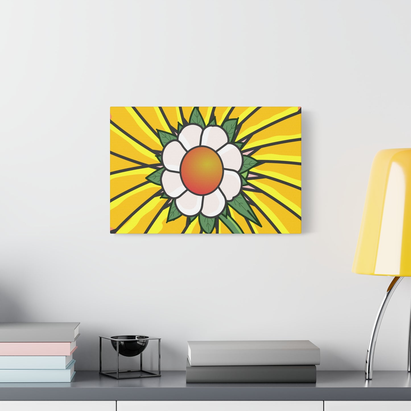 Cartoon Style Flower Abstract - Classic Canvas