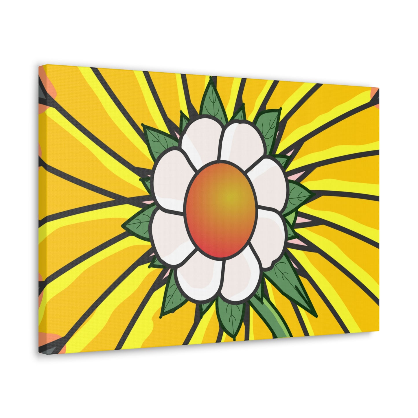 Cartoon Style Flower Abstract - Classic Canvas