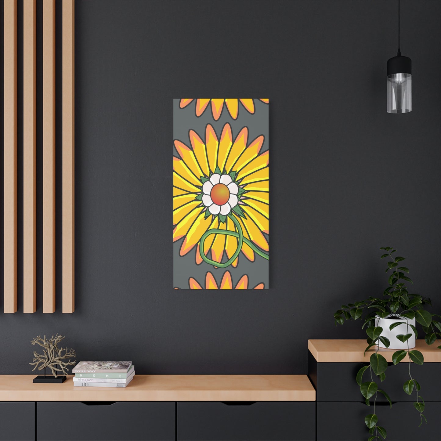 Cartoon Style Flower Abstract - Classic Canvas