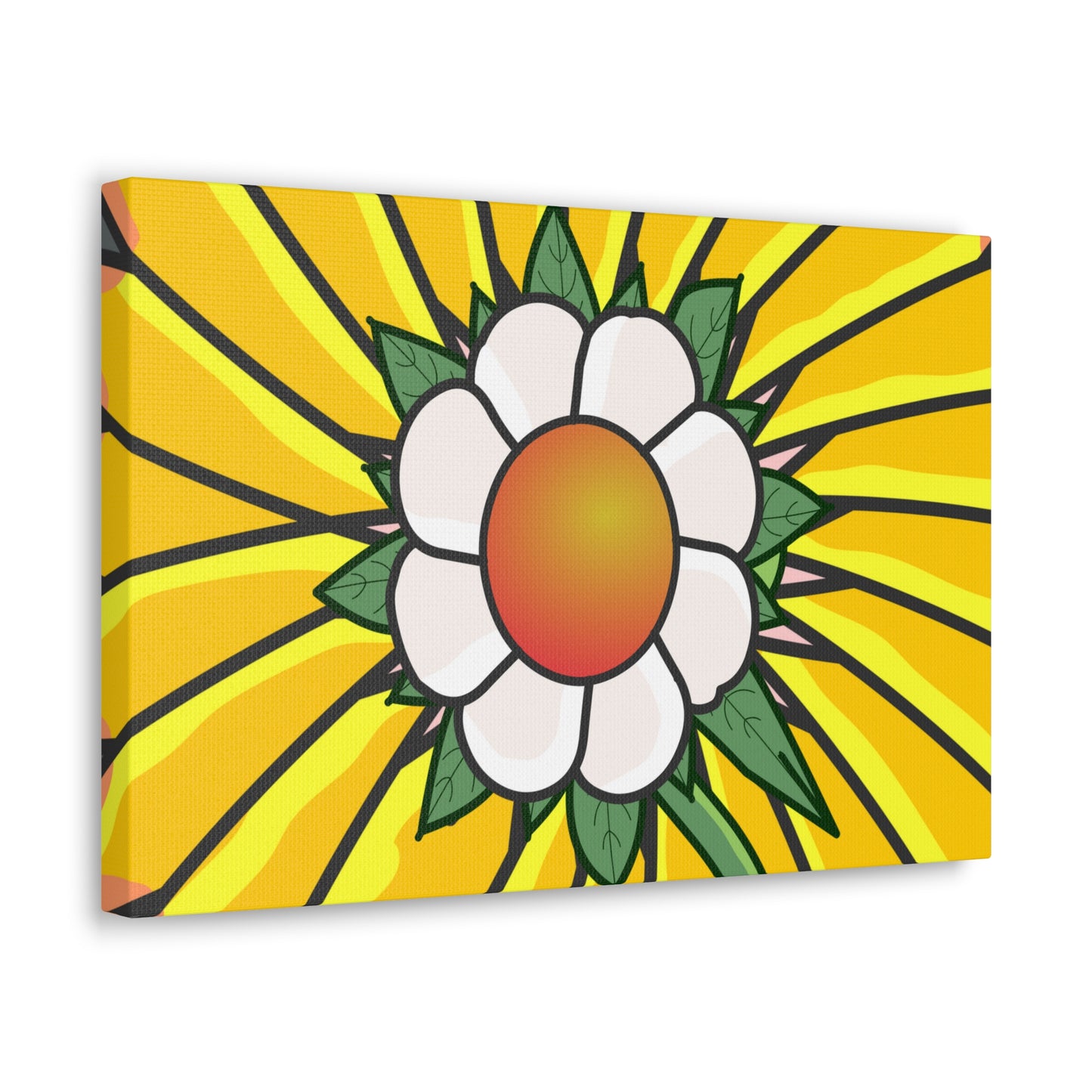 Cartoon Style Flower Abstract - Classic Canvas