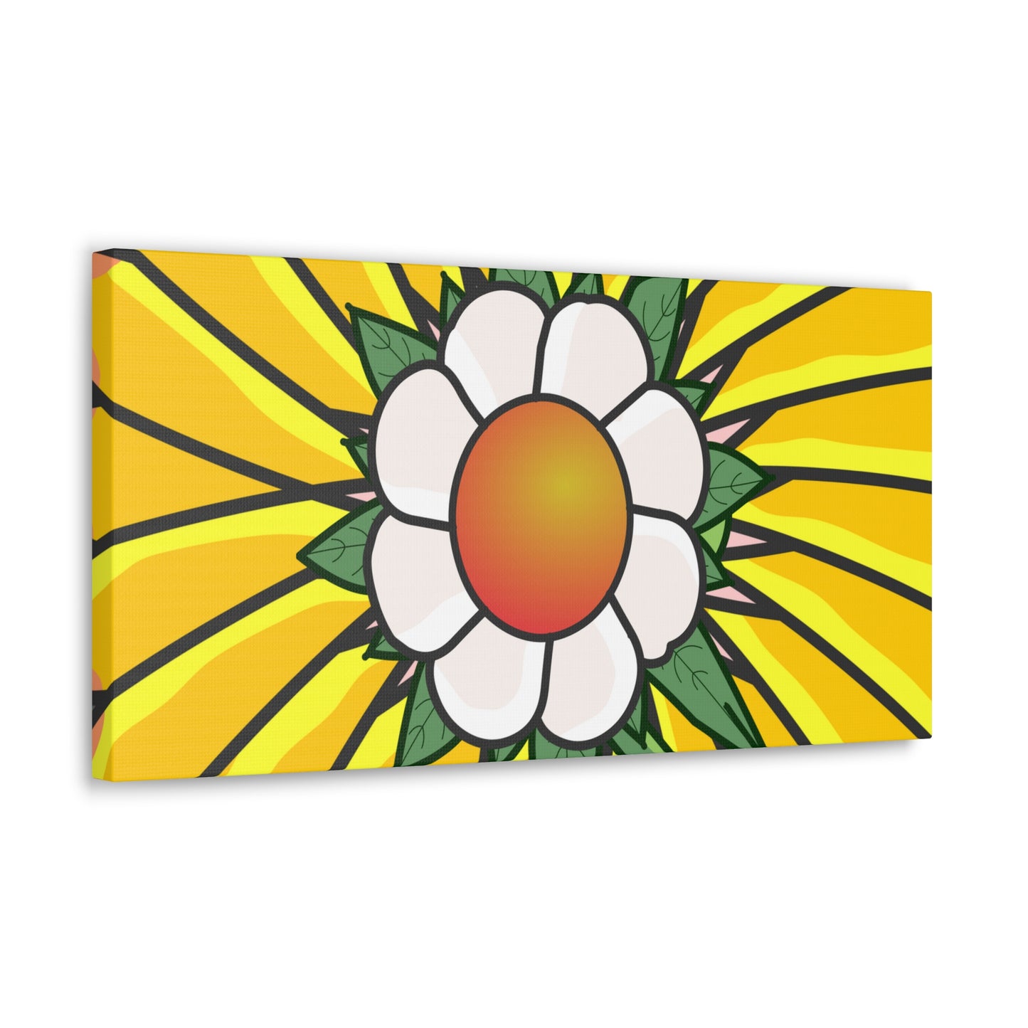 Cartoon Style Flower Abstract - Classic Canvas