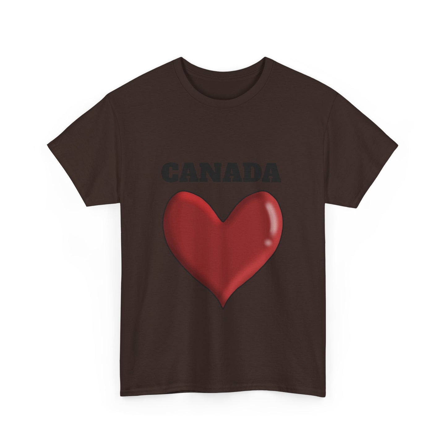Unisex Heavy Cotton Tee - I Love Canada Graphic Tee