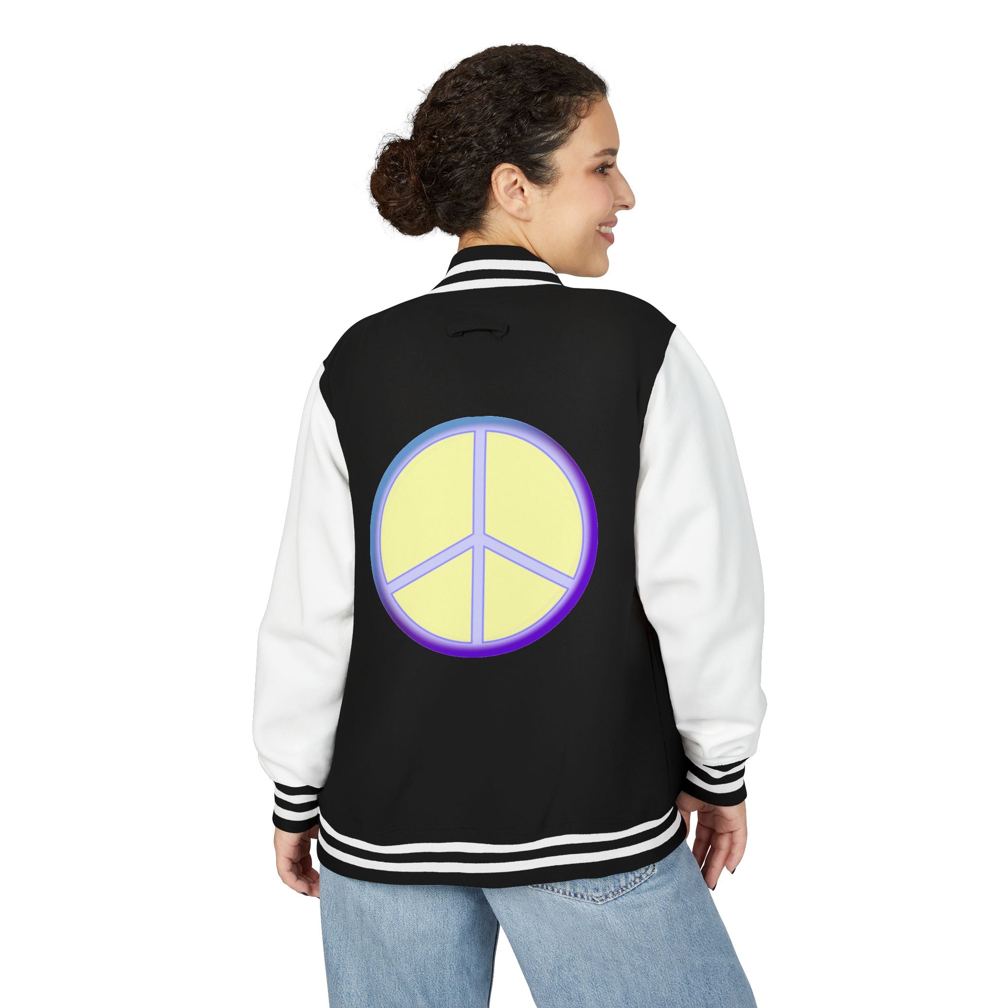 Letterman Jacket with Peace Design