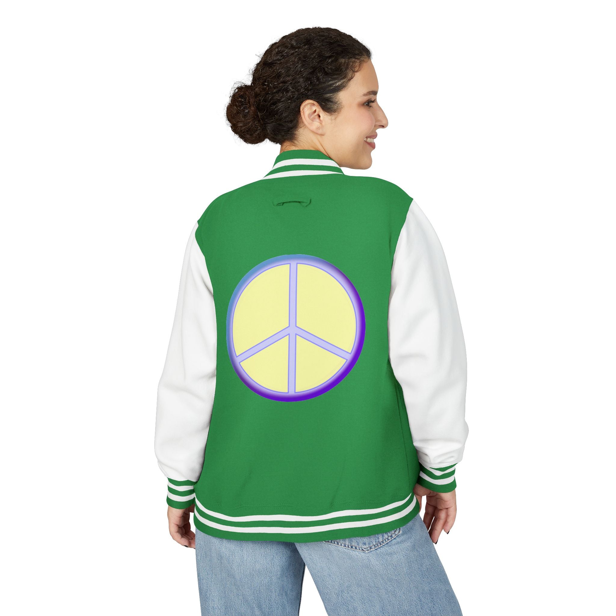 Letterman Jacket with Peace Design