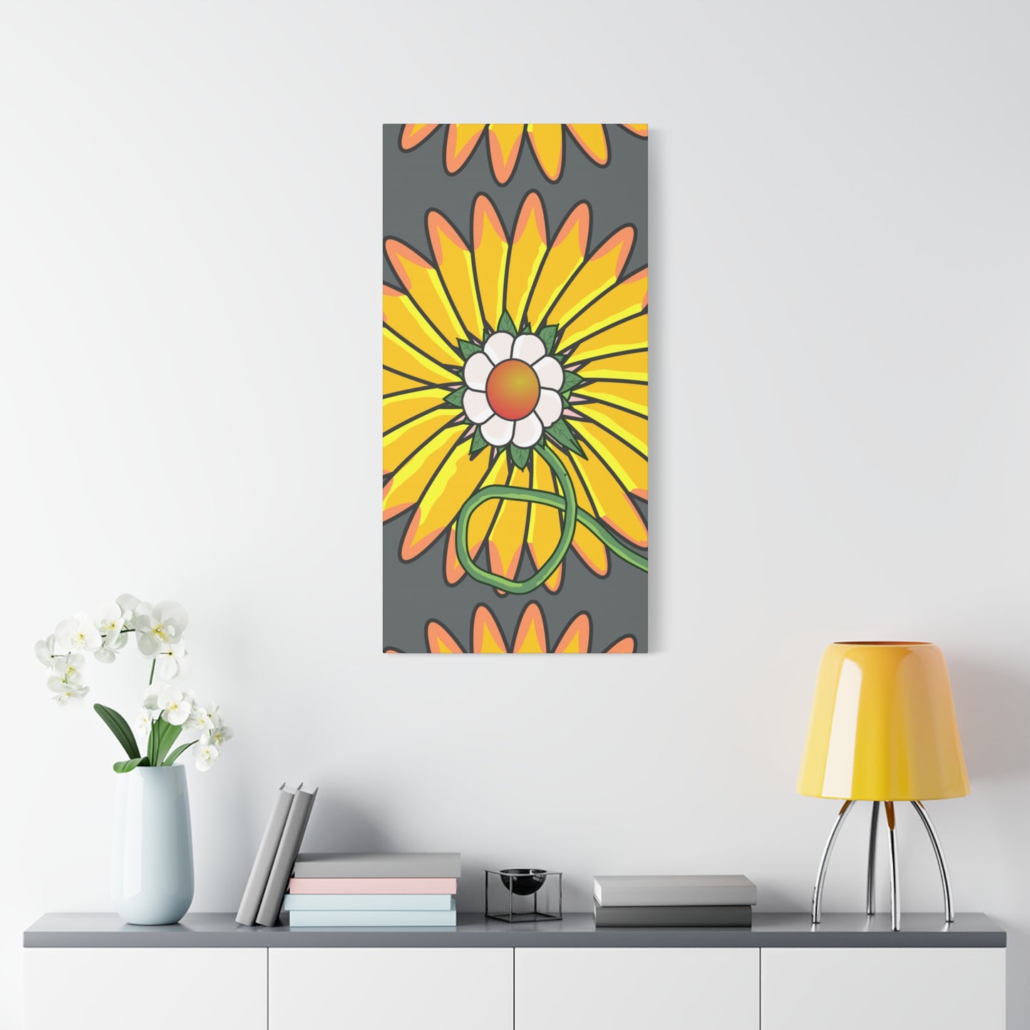 Cartoon Style Flower Abstract - Classic Canvas