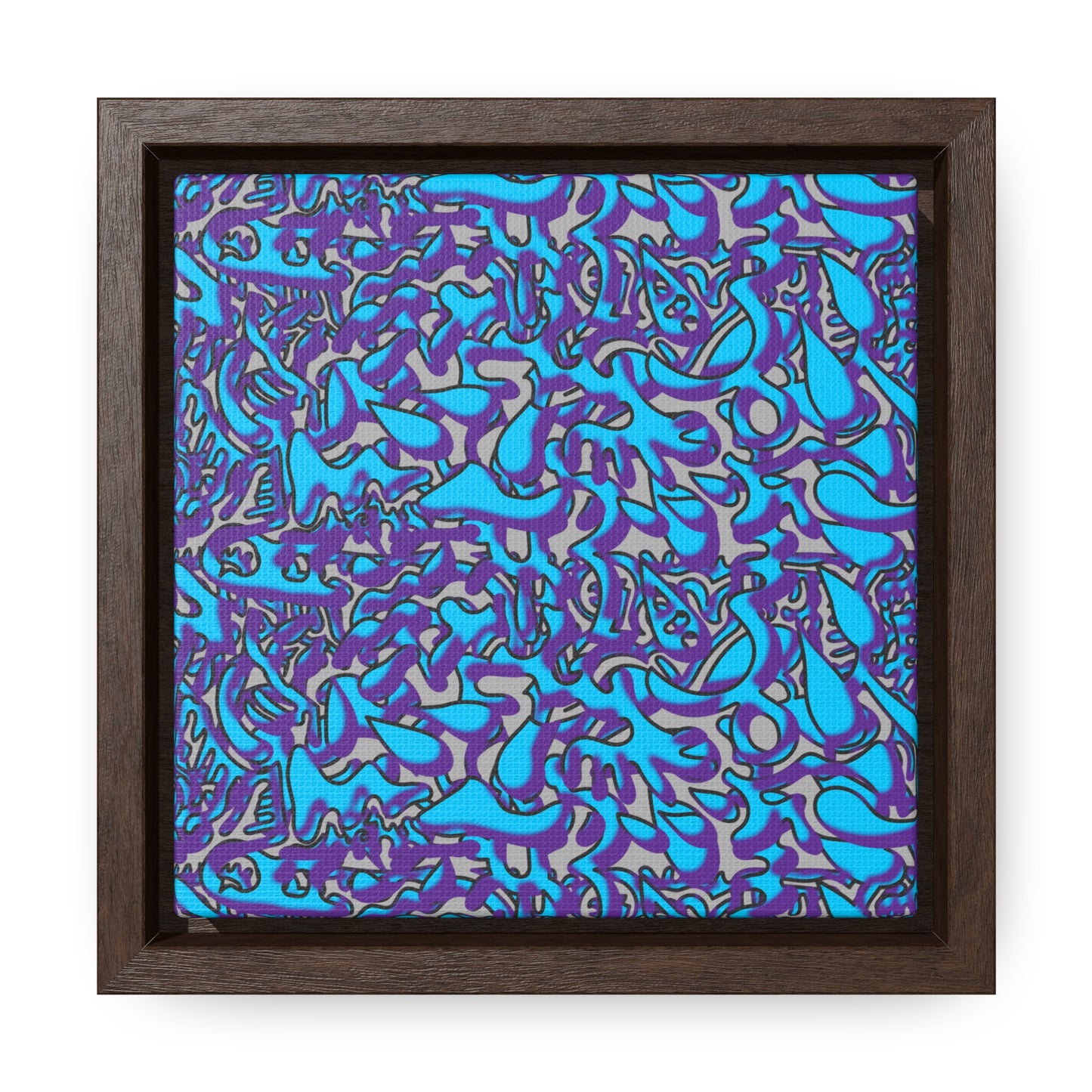 Blue Abstract - Gallery Canvas Wraps, Square Frame