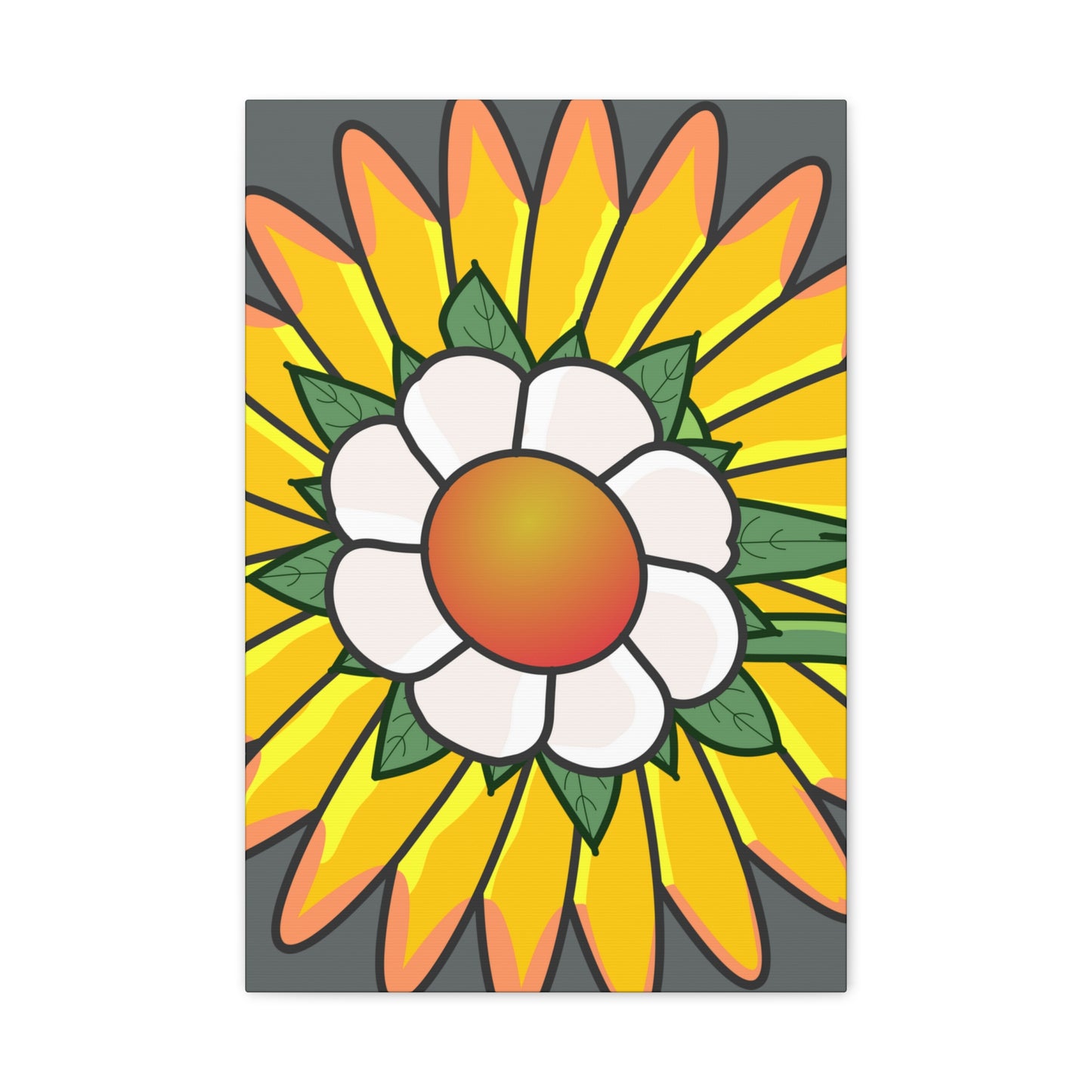 Cartoon Style Flower Abstract - Classic Canvas