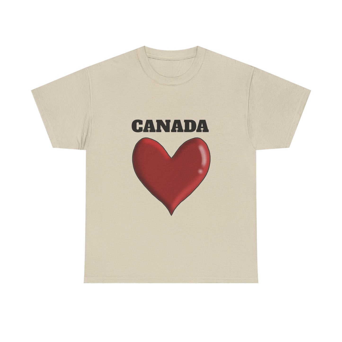 Unisex Heavy Cotton Tee - I Love Canada Graphic Tee