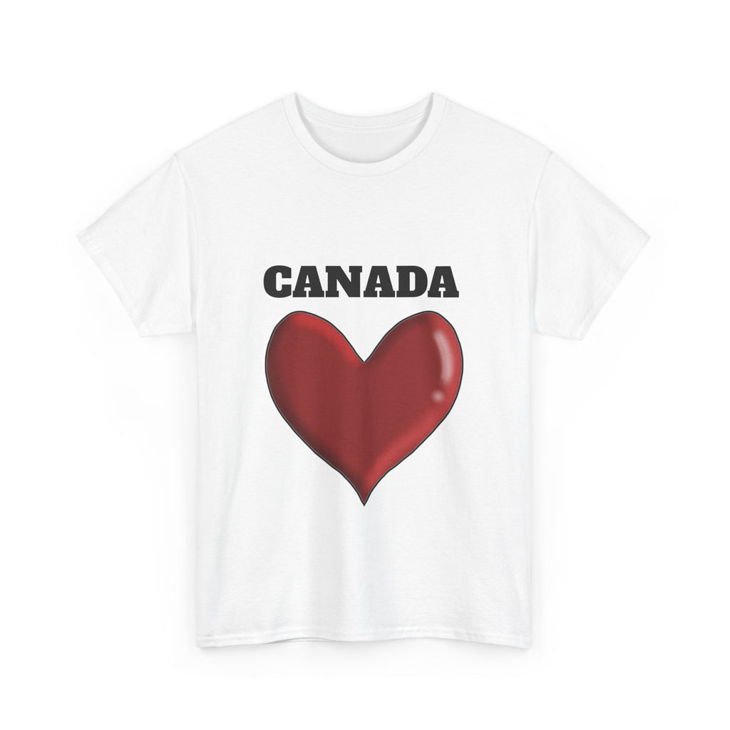 Unisex Heavy Cotton Tee - I Love Canada Graphic Tee