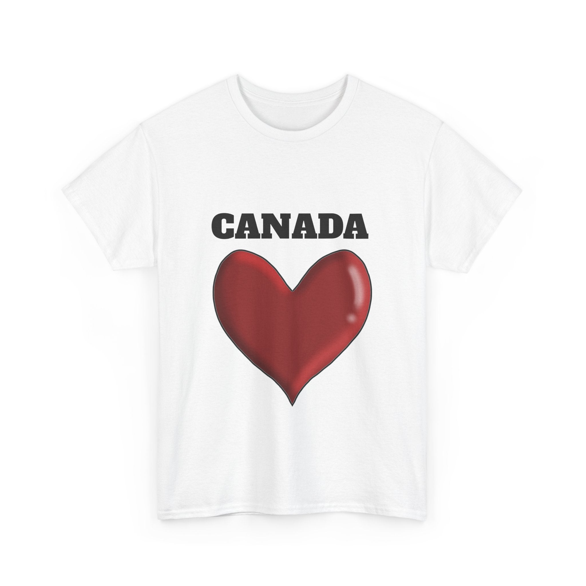 Unisex Heavy Cotton Tee - I Love Canada Graphic Tee